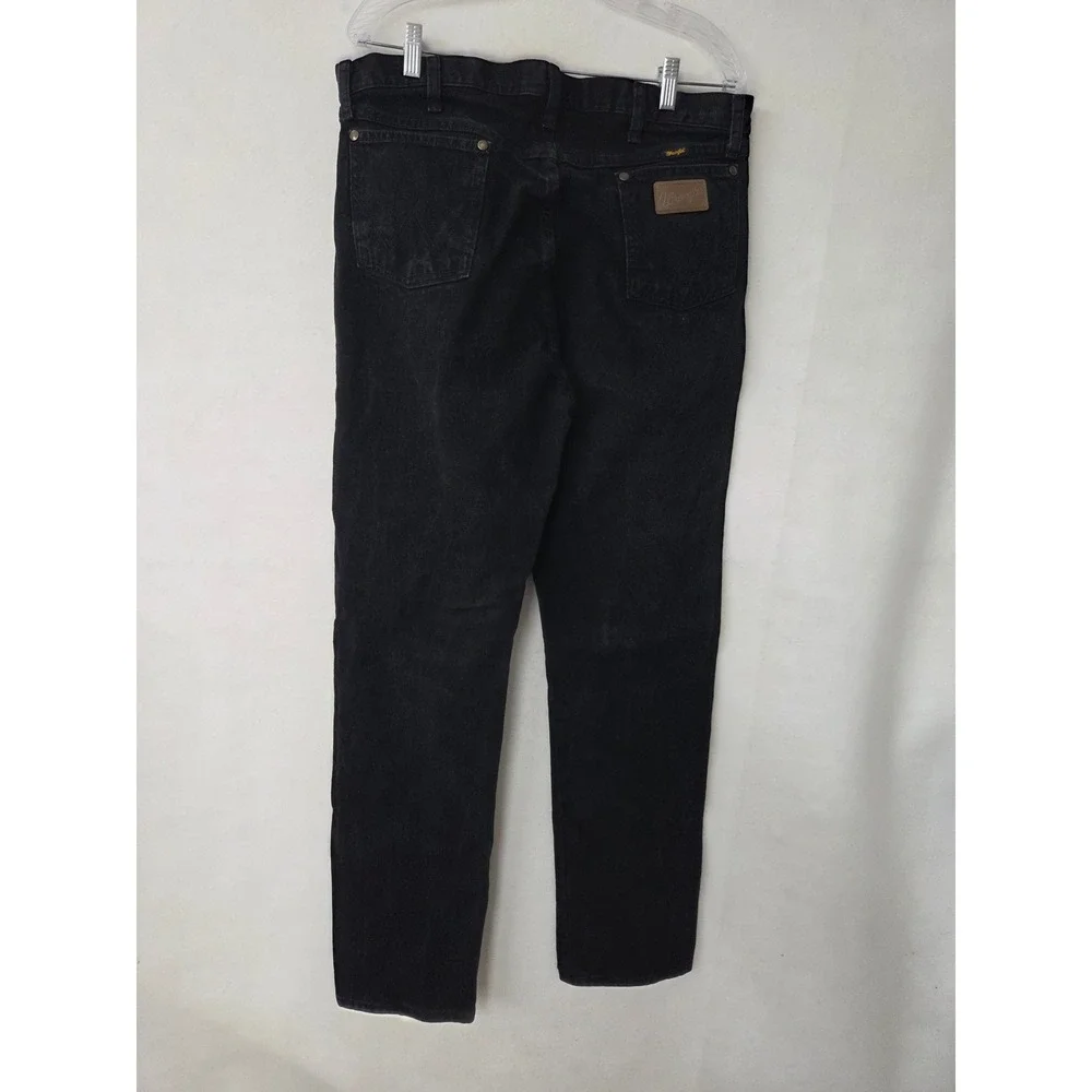 Wrangler 1013MWZWK Cowboy Cut Mens Black Straight Leg Denim Jeans 36x36 Ranch